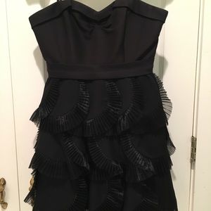 BCBG Maxazria black strapless dress